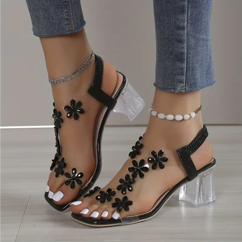 Daisy™  Block Heel flower Shoes