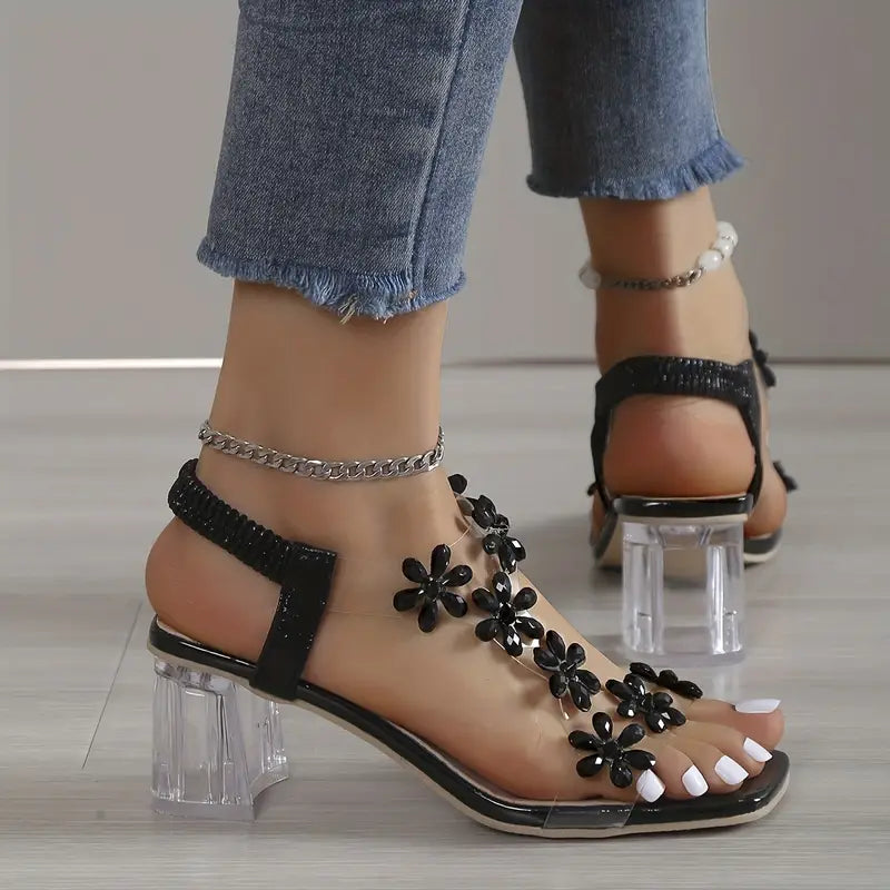 Daisy™  Block Heel flower Shoes