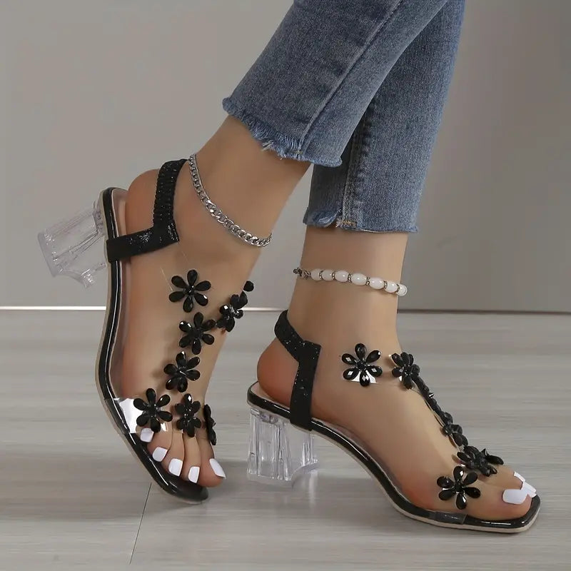 Daisy™  Block Heel flower Shoes